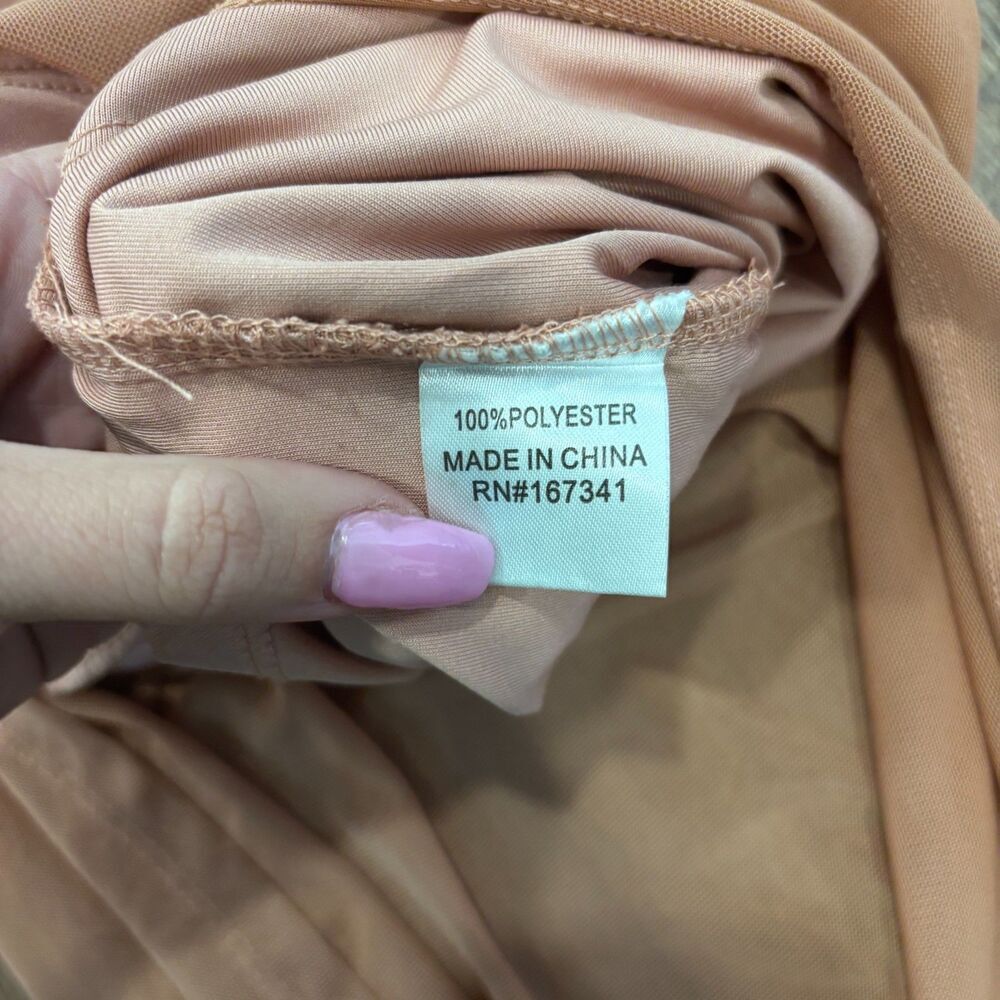 Hello Molly Estate Escapes Maxi Dress Blush Elegant Women's Size 6 US M Sheer - Picture 7 of 11